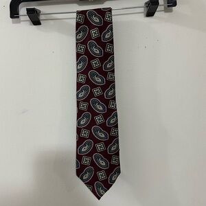 Christian Dior Monsieur‎ Men’s Paisley Tie Made In USA Maroon